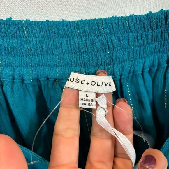 Brand new with Tags Ladie Rose + Olive Turquoise and Gold Tank Top Size XL - Picture 9 of 14